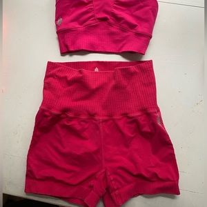 Hot pink free people good karma shorts!